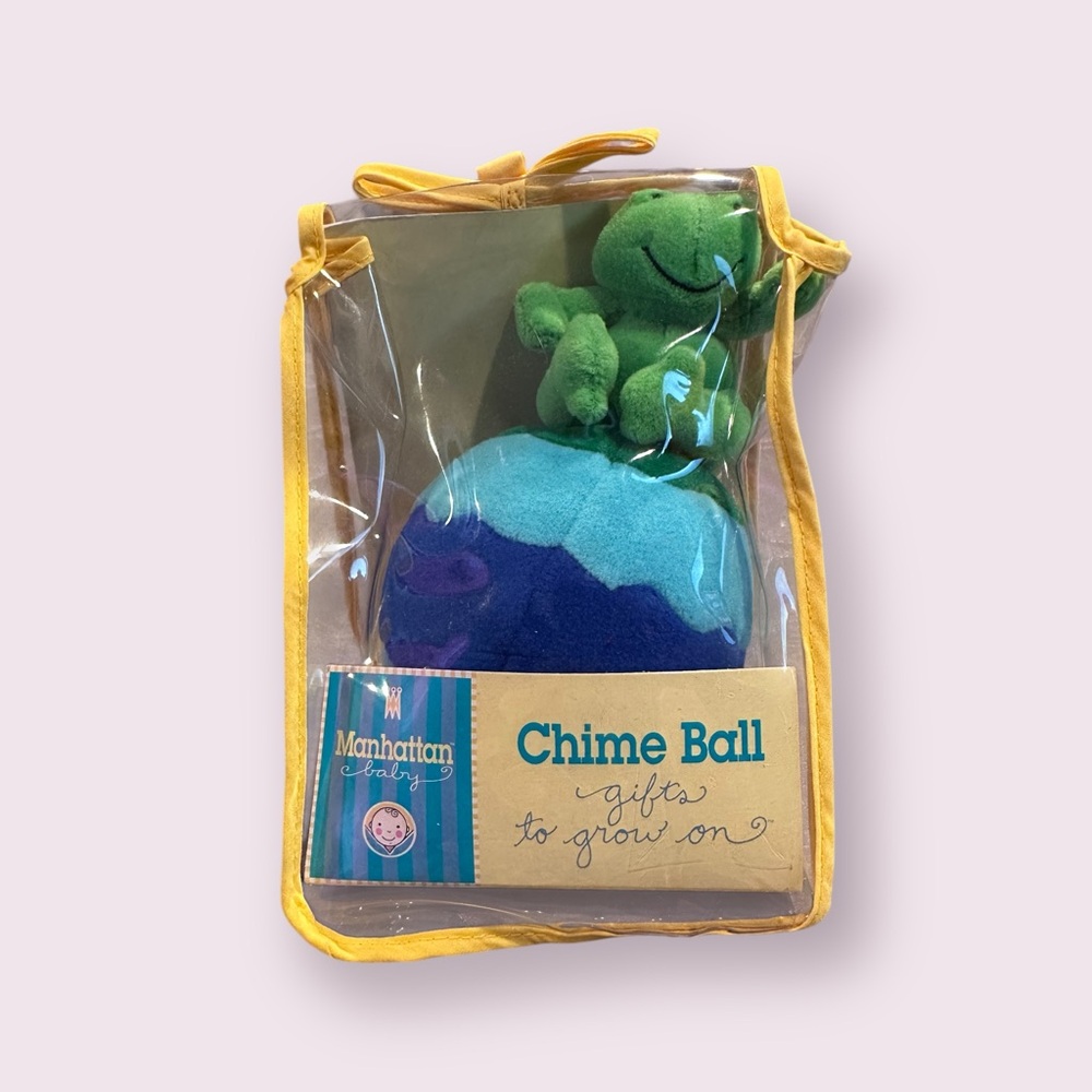 Vintage New In Package Manhattan Toy Baby Chime Ball with Frog